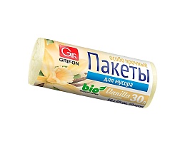 Мешки для мусора 30 л, ароматизированные, Ваниль, бежевые, в рулоне 20 шт., ПНД, 9 мкм, 560х530 мм, GRIFON Aroma, 101-020 V в Первоуральске