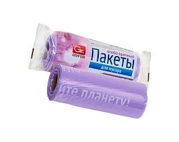 Мешки для мусора 35 л, ароматизированные, сиреневые, в рулоне 20 шт., ПНД, 12 мкм, 560х530 мм, GRIFON Полевые Цветы, 100-034 в Первоуральске