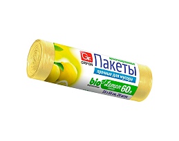 Мешки для мусора 60 л, ароматизированные, Лимон, желтые, в рулоне 20 шт., ПНД, 9 мкм, 650х550 мм, GRIFON Aroma, 101-023 Li в Первоуральске