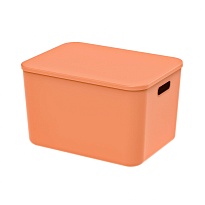 Ящик пластиковый вкладываемый оранжевый 410х305х245 мм в Первоуральске Ящик пластиковый вкладываемый оранжевый 410х305х245 мм в Первоуральске