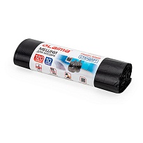 Мешки для мусора 120 л, черные, в рулоне 10 шт., ПНД, 14 мкм, 1100х700 мм, LAIMA, 601385 в Первоуральске