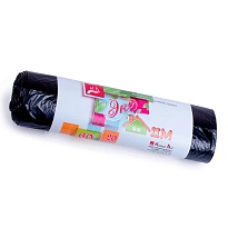 Мешки для мусора 60 л, черные, в рулоне 20 шт., ПНД, 7 мкм, 700х600 мм, Концепция Быта ЭкоДом, 601349 в Первоуральске