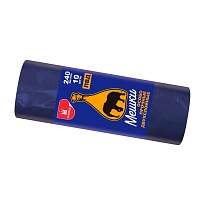Мешки для мусора 240 л, синие, рулон 10 шт., ПВД 36 мкм, 1350х900 мм, Уфа Пак, МВ1854 (МВ 240-10с) в Первоуральске