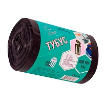 Мешки для мусора 12 л, черные, в рулоне 30 шт., ПНД, 6 мкм, 550х320 мм, Концепция Быта Tubus, 604936 в Первоуральске