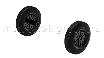 Комплект колес для контейнера 120 л.  черный в Первоуральске
